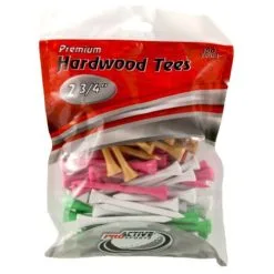 ProActive Premium Sports Hardwood Golf Tees 2.75" -CLUBS Sales shop 2.75 Mixed 100