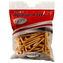 ProActive Premium Sports Hardwood Golf Tees 2.75" -CLUBS Sales shop 2.75 Natural 100