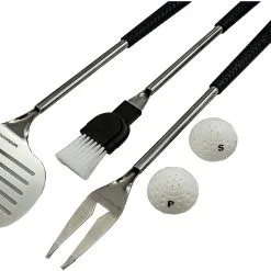J&M 5-Piece Barbecue Set With Golf Club Handles - Golf Gifts & Gallery