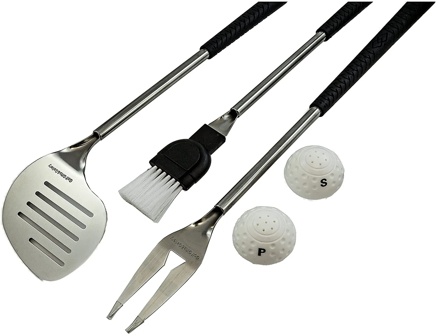 J&M 5-Piece Barbecue Set With Golf Club Handles - Golf Gifts & Gallery 1 J&M 5-Piece Barbecue Set With Golf Club Handles - Golf Gifts & Gallery