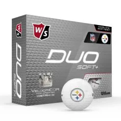 Wilson Staff Duo Soft + NFL Team Licensed Golf Balls -CLUBS Sales shop 97e9b8b3bd4333a85d3085977a632e5b4be0d60b WGWP500PT 9 Duo Soft Plus Box RT Hero NFL Pittsburgh Lockup
