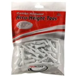 ProActive Sports Premium Hardwood Accu-Height Golf Tees -CLUBS Sales shop Accu Height Tees 2.125 a