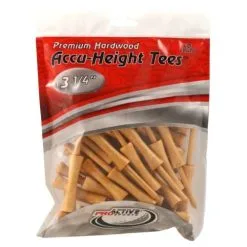 ProActive Sports Premium Hardwood Accu-Height Golf Tees -CLUBS Sales shop Accu Height Tees 3.25 a