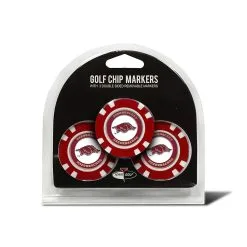 Team Golf NCAA Magnetic Poker Chip Ball Markers -CLUBS Sales shop Arkansas 3 Pack
