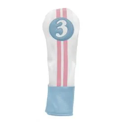 Hireko Sahara Retro Vintage #3 Fairway Wood Headcovers -CLUBS Sales shop Blue White Pink 3 Wood