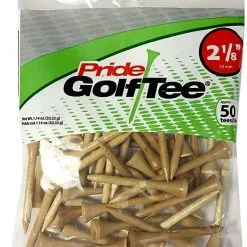 CaddiesShack Pride Sports Wood Golf Tees - 2.125" -CLUBS Sales shop ClassicWoodTee2.12550countNaturalWood 0