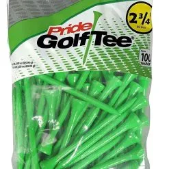 CaddiesShack Pride Sports Wood Golf Tees 2.75 X 100 Count -CLUBS Sales shop Classic Wood Tee 2.75 100 count Green