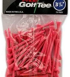 J&M Pride Sports Wood Golf Tees 3.25" -CLUBS Sales shop Classic Wood Tee 3.25 75 count Citrus Pink