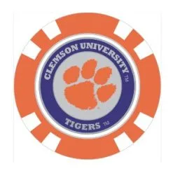 Team Golf NCAA Magnetic Poker Chip Ball Markers -CLUBS Sales shop Clemson1
