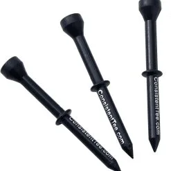 CaddiesShack Consistent Tee Golf Tees 10 Pack - 3.25" -CLUBS Sales shop ConsistentTees Black2