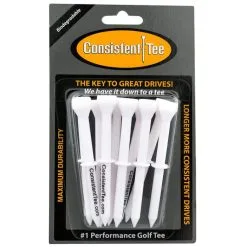 CaddiesShack Consistent Tee Golf Tees 10 Pack - 3.25" -CLUBS Sales shop Consistent Tee White Color