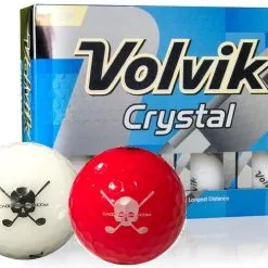 CaddiesShack Custom Jolly Rogers Skull & Crossbones Volvik Crystal Golf Balls