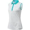 Caddiesshack Golf Store Adidas Womens Dot Print Sleeveless Golf Polo Shirt