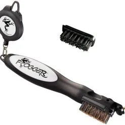CaddiesShack Frogger Golf BrushPro Retractable Golf Club Brush With Groove Cleaner -CLUBS Sales shop Frogger Original Club Brush Gray