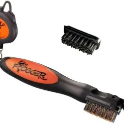 CaddiesShack Frogger Golf BrushPro Retractable Golf Club Brush With Groove Cleaner -CLUBS Sales shop Frogger Original Club Brush Orange