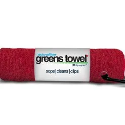Golf Max Clip Wipes Microfiber Golf Greens Towel -CLUBS Sales shop Greens Towels Cardinal Red
