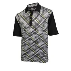 CaddiesShack Ogio Grid Golf Polo Shirts -CLUBS Sales shop Grid White Black Electric
