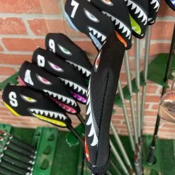 HNM Shark Bite Neoprene Iron Head Covers Set -CLUBS Sales shop IMG 2812 scaled
