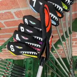 HNM Shark Bite Neoprene Iron Head Covers Set -CLUBS Sales shop IMG 2814 scaled