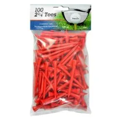 Hireko Intech 2 3/4-Inch Golf Tees 100-Pack -CLUBS Sales shop IntechGolfTees 100 Red