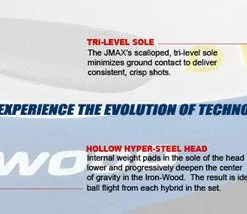 Tour Edge Bazooka JMax Draw Ironwoods (Left Hand Only) -CLUBS Sales shop J Max Draw Iron Wood 3