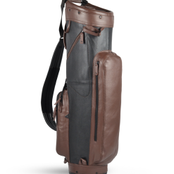 Sun Mountain Golf Leather Cart Bag -CLUBS Sales shop LeatherCartBlack BrownAltShot2
