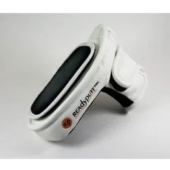 ReadyPutt Blade Mid-Mallet Putter Head Cover With Ball Cleaner - White