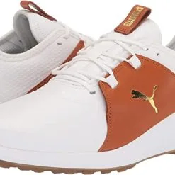Cobra Golf Puma Ignite Fasten8 Crafted Laced Golf Shoes -CLUBS Sales shop PumaFasten8Crafted WhiteLeatherBrown6