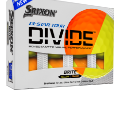 Cleveland Golf Srixon Q-Star Tour Divide Golf Balls - Dozen -CLUBS Sales shop Q StarDivideOrangeYellowBox