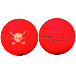 CaddiesShack Custom Jolly Rogers Skull & Crossbones Volvik Vivid Matte Golf Balls -CLUBS Sales shop RedVivid
