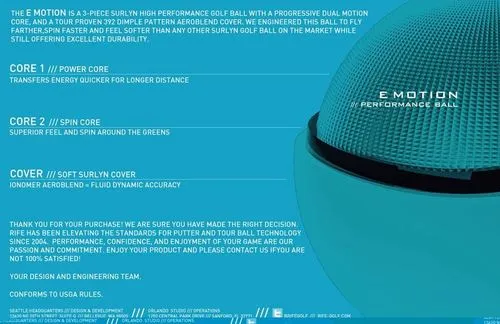 SportsXS Rife E Motion Golf Balls 4 SportsXS Rife E Motion Golf Balls - Image 4