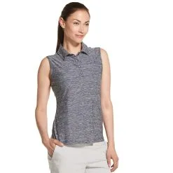 Caddiesshack Golf Store Izod Golf Ladies Sleeveless Heather Polo