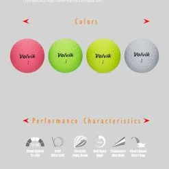 Volvik Vivid Soft Matte Urethane Golf Balls 11 Volvik Vivid Soft Matte Urethane Golf Balls -CLUBS Sales shop Soft scaled