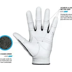 Bionic Golf Men's StableGrip 2.0 Glove - Gray -CLUBS Sales shop StableGrip2.0White2
