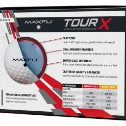 Golf Works Maxfli Tour X Total Performance Urethane Golf Balls 10 Golf Works Maxfli Tour X Total Performance Urethane Golf Balls -CLUBS Sales shop TourXWhiteGloss3 6c8c994b 4163 46eb b3e7 e082809ebddc