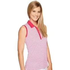 CaddiesShack Nike Golf Womens Victory Stripe Sleeveless Polo Shirt -CLUBS Sales shop Victory Stiped Sleeveless Polo 2