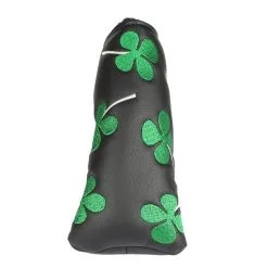 HNM Golf Volf Golf Black Synthetic Leather Shamrock Putter Cover 8 HNM Golf Volf Golf Black Synthetic Leather Shamrock Putter Cover -CLUBS Sales shop VolfGolfHeadcovers BlackShamrockBladePutter2