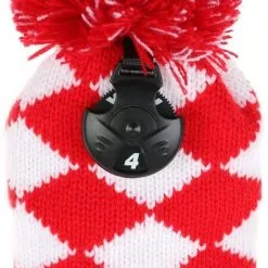 HNM Golf Volf Golf Knit Red White Diamond Headcover Set 7 HNM Golf Volf Golf Knit Red White Diamond Headcover Set -CLUBS Sales shop VolfGolfHeadcovers KnitRedSet3