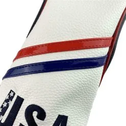 HNM Golf Volf Golf Red White Blue Leather USA Headcovers -CLUBS Sales shop VolfGolfHeadcovers USAFairway1