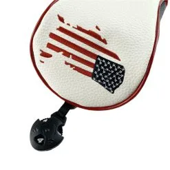 HNM Golf Volf Golf Red White Blue Leather USA Headcovers -CLUBS Sales shop VolfGolfHeadcovers USAFairway2