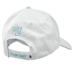Wilson Staff Relaxed Ladies Golf Cap -CLUBS Sales shop WGH591000MIX WS Tour Relaxed Cap Womens WhiteTeal Back