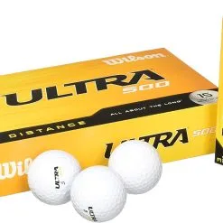 CaddiesShack Wilson Ultra 500 Golf Balls 15 Pack -CLUBS Sales shop Wilson Ultra 500 Distance White Golf Balls