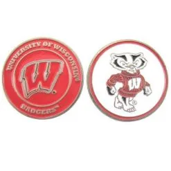 J&M NCAA Double Sided Collegiate Golf Ball Marker Coins 139 J&M NCAA Double Sided Collegiate Golf Ball Marker Coins -CLUBS Sales shop Wisconsin