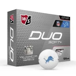 Wilson Staff Duo Soft + NFL Team Licensed Golf Balls -CLUBS Sales shop fea9aeeee3290351a2d3119c668698b720bd7eb1 WGWP500DT 9 Duo Soft Plus Box RT Hero NFL Detroit Lockup