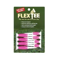 Hireko FlexTee Flexible Golf Tees - 8 Pack - Multi Heights -CLUBS Sales shop flex tees pink ladies