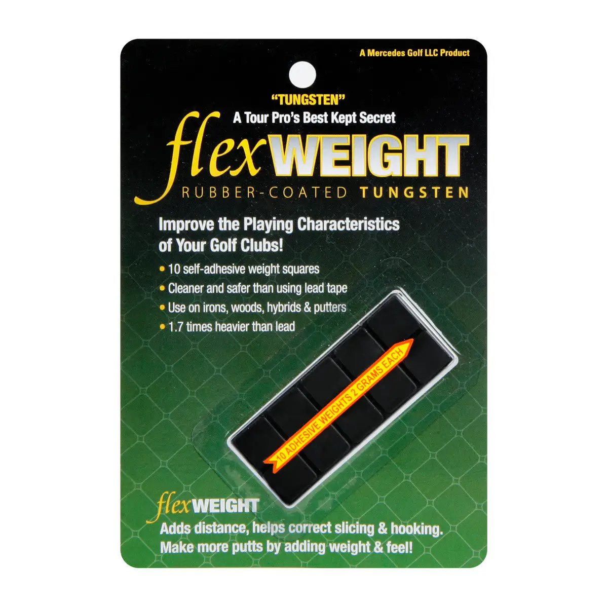 Hireko FlexTee Rubber Tungsten Golf Club Weights - 10 Pack 1 Hireko FlexTee Rubber Tungsten Golf Club Weights - 10 Pack
