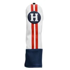 Hireko Sahara Retro Vintage Hybrid Headcovers -CLUBS Sales shop hy hc red white blue